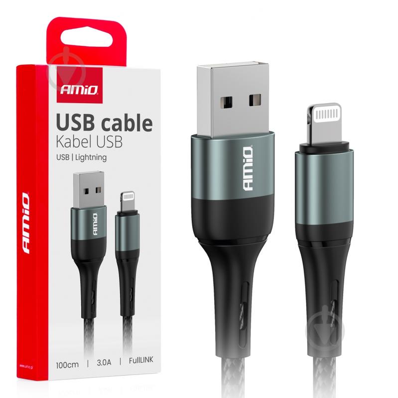Кабель AMiO FullLINK USB-A/Lightning 3A 100 см (03913) - фото 3
