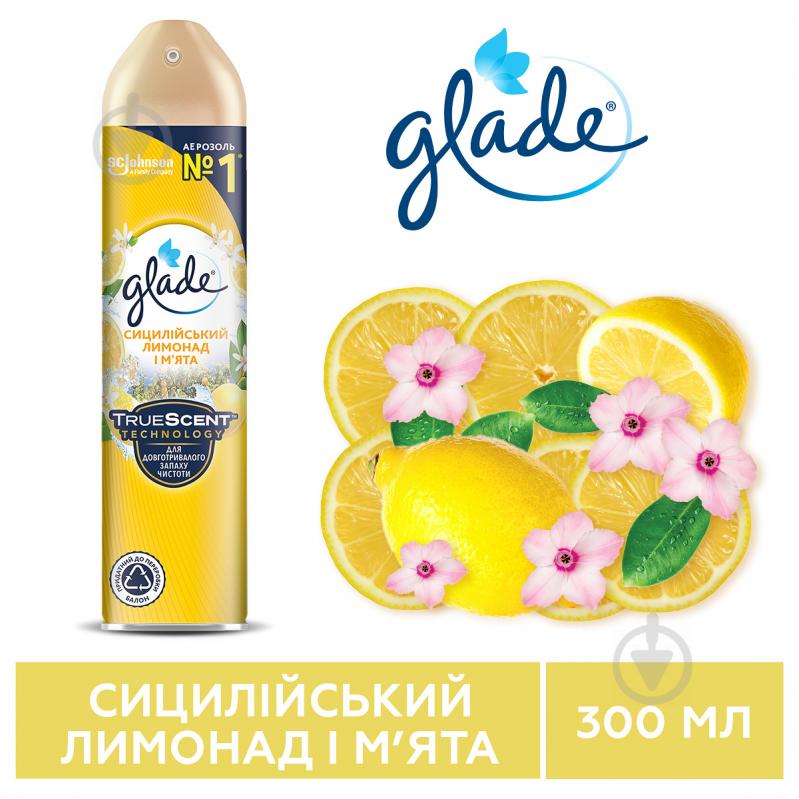 Освежитель воздуха Glade Сицилийский лимонад и мята 300 мл - фото 1