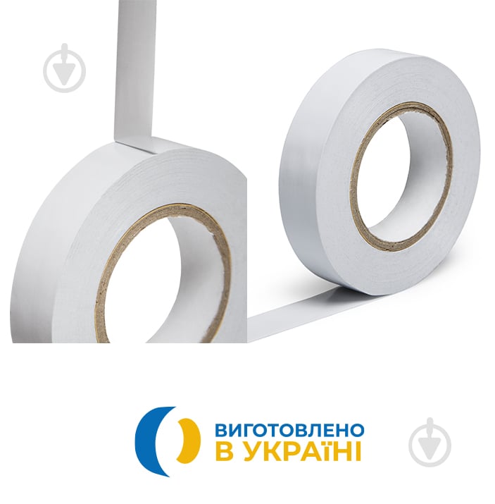 Стрічка ізоляційна CARBON TAPE 15 мм 20 м білий - фото 2