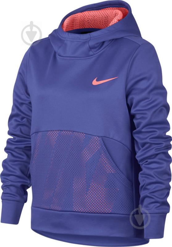 Джемпер Nike G NK THERMA HOODIE PO ENERGY 939536-554 синий - фото 1