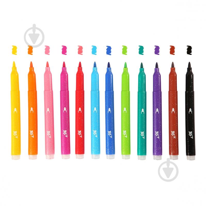 Фломастеры Minecraft Spring 12 цветов глиттер 650587 YES - фото 5