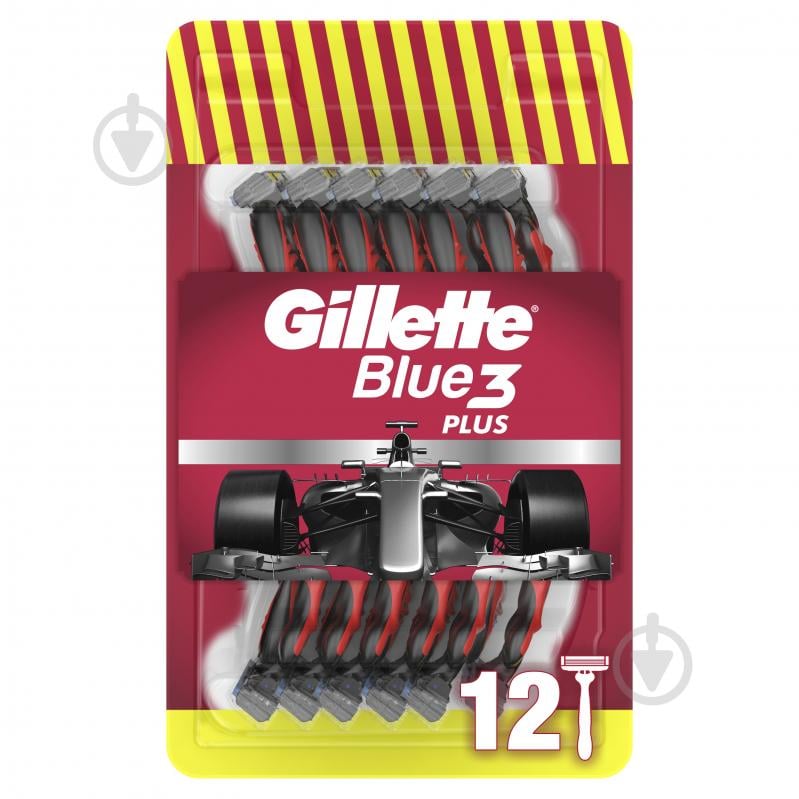 Станки одноразовые GILLETTE Blue3 Plus Nitro 12 шт. - фото 1