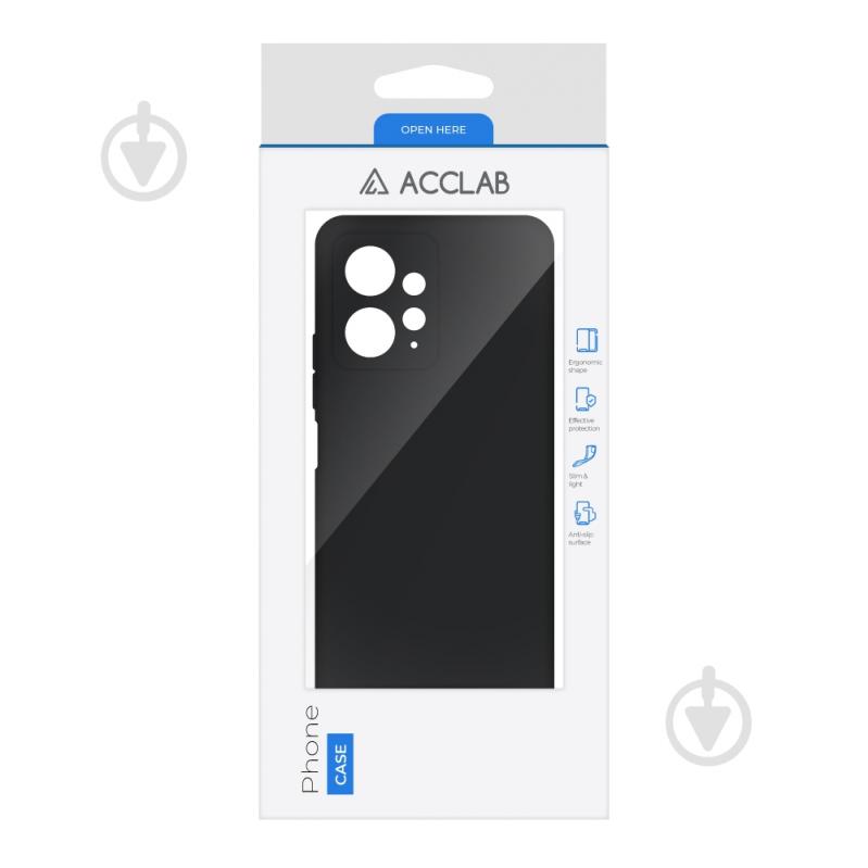 Чехол Acclab Silicone Case черный для Xiaomi Redmi Note 12 - фото 2 Чехол Acclab Silicone Case черный для Xiaomi Redmi Note 12 - фото 2