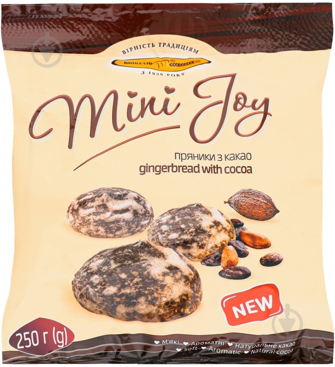 Пряники Mini Joy с какао 250 г - фото 1
