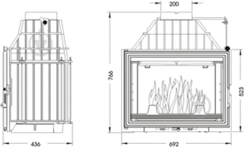 Топка для каміна Uniflam 700 Lux (601-692) - фото 3