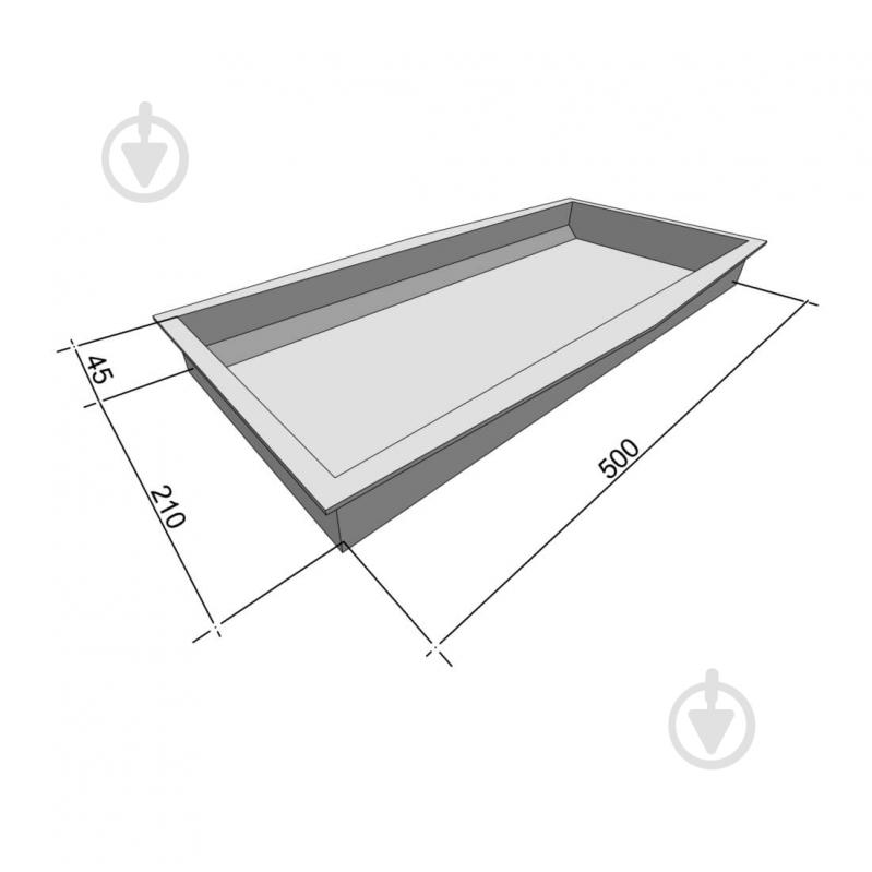 Форма Верес-2007 для бордюра 500x210x45 мм для тротуарной плитки - фото 4