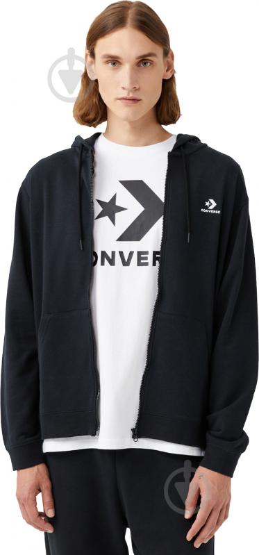 Джемпер Converse STANDARD FIT LEFT CHEST STAR CHEV EMB FULL ZIP HOODIE 10023871-001 р.L чорний - фото 1