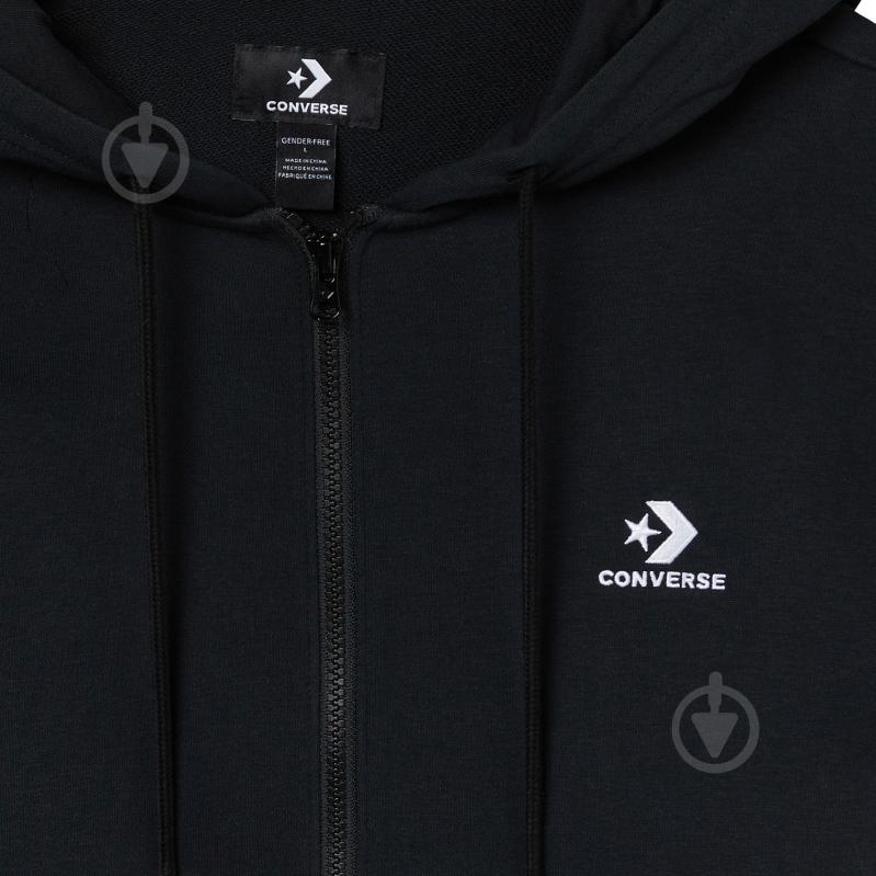 Джемпер Converse STANDARD FIT LEFT CHEST STAR CHEV EMB FULL ZIP HOODIE 10023871-001 р.L чорний - фото 4