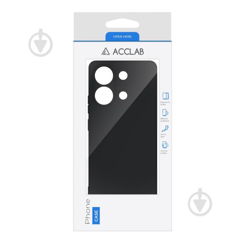 Чохол Acclab Silicone Case чорний для Xiaomi Redmi Note 13 4G - фото 2