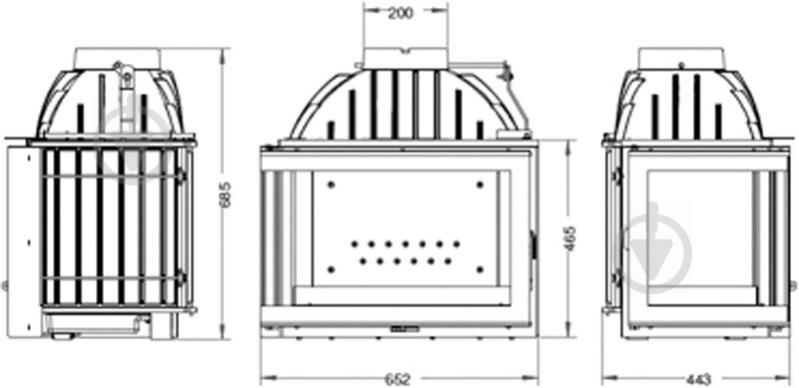 Топка для каміна Uniflam 700 Plus Eco L з шибером (6263-73) - фото 3