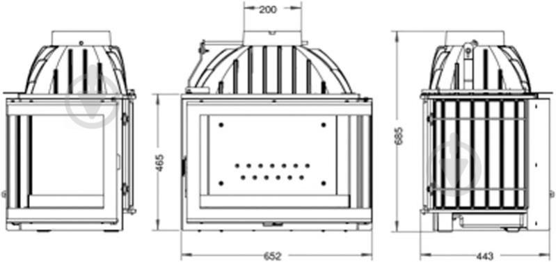 Топка для каміна Uniflam 700 Plus Eco R з шибером (6263-72) - фото 4