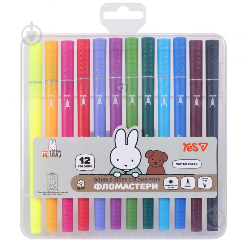 Фломастери двосторонні Miffy 12 кольорів 650595 YES - фото 1
