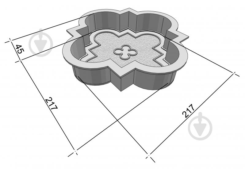 Форма Верес-2007 для тротуарної плитки Лілія мала h45 мм - фото 4