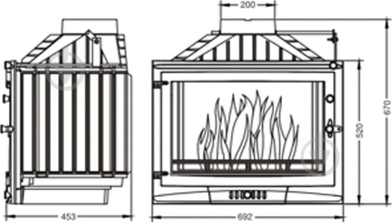Топка для каміна Uniflam 700 Selenic (601-720) - фото 2