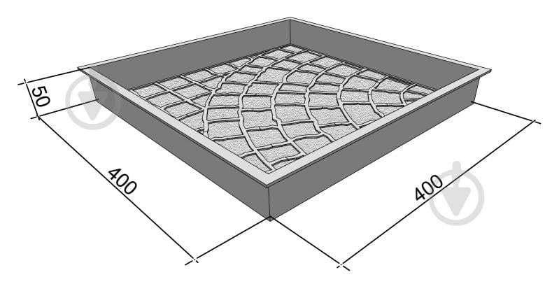 Форма Верес-2007 40x40 см для тротуарної плитки Люк - фото 4
