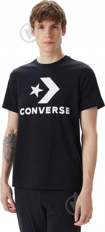 Футболка Converse STANDARD FIT CENTER FRONT LARGE LOGO STAR CHEV SS TEE 10025458-001 р.L чорний - фото 1