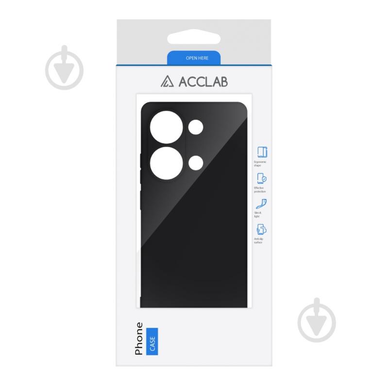 Чехол Acclab Silicone Case черный для Xiaomi Redmi Note 13 Pro 4G - фото 2