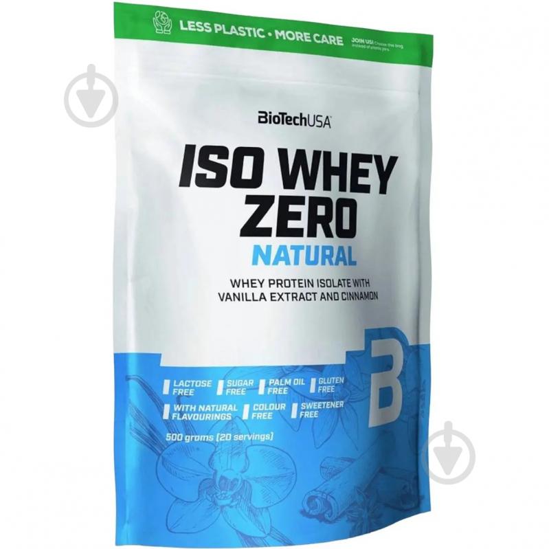 Протеин BioTechUSA IsoWhey Zero Natural Lactose Free клубника 1000 г - фото 1