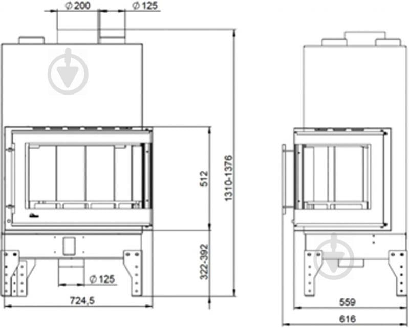 Топка для каміна Uniflam 760 Evo PBS R (260-172) - фото 3