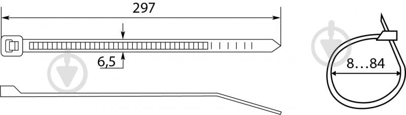 Стяжка Аско-Укрем CHS 350х8 белый - фото 3