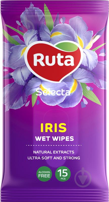 Вологі серветки Ruta Selecta Iris 15 шт. - фото 1