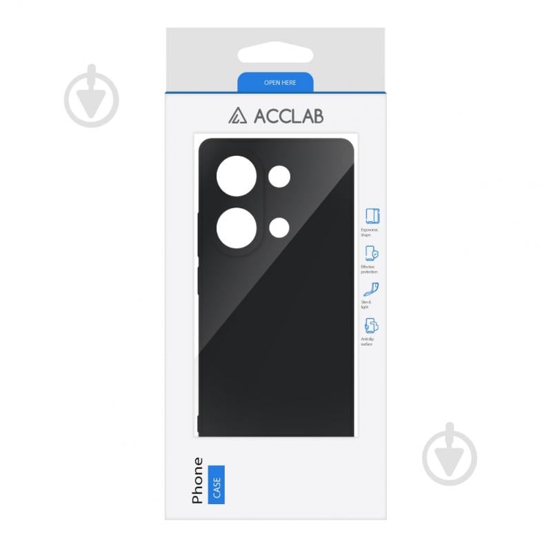 Чехол Acclab SoftShell черный для Xiaomi Redmi Note 13 Pro 4G - фото 2