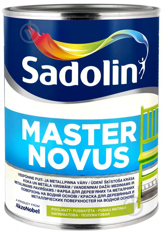 Краска Sadolin MASTER NOVUS 15 BM полумат 1 л - фото 1