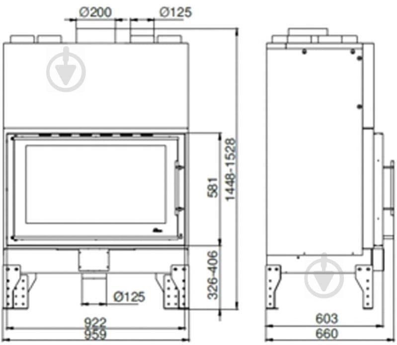 Топка для камина Uniflam 960 Evo (260-190) - фото 5