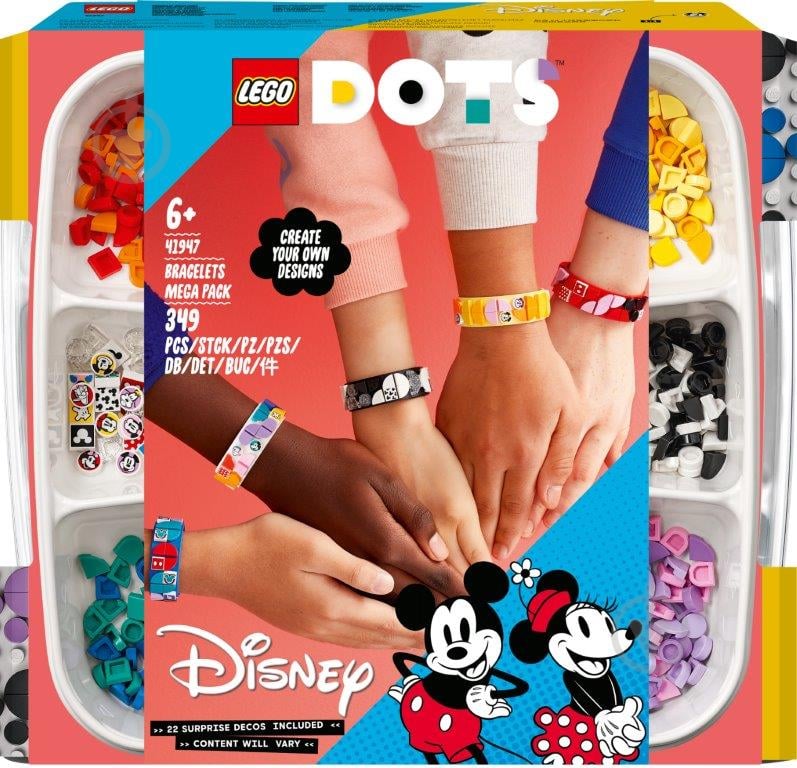 Конструктор LEGO DOTS Великий набір браслетів: Міккі та його друзі 41947 - фото 1