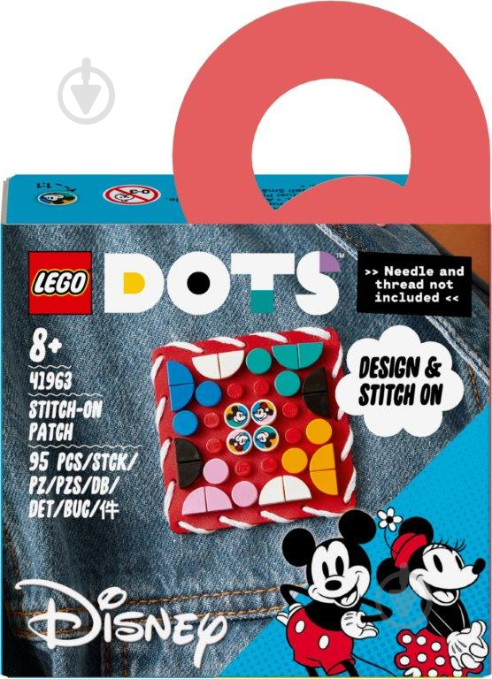 Конструктор LEGO DOTS Нашивка Міккі Маус та Мінні Маус 41963 - фото 1