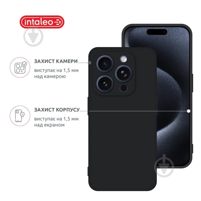 Чохол Intaleo SoftShell для Apple iPhone 15 Pro black (1283126585357) - фото 3