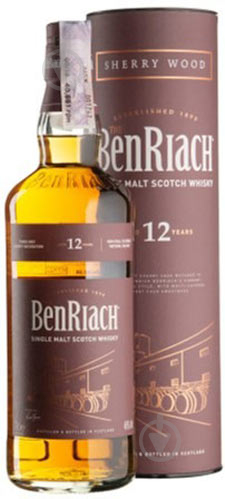 Віскі BenRiach Sherry 12yо 46% в тубусі 0,7 л - фото 1