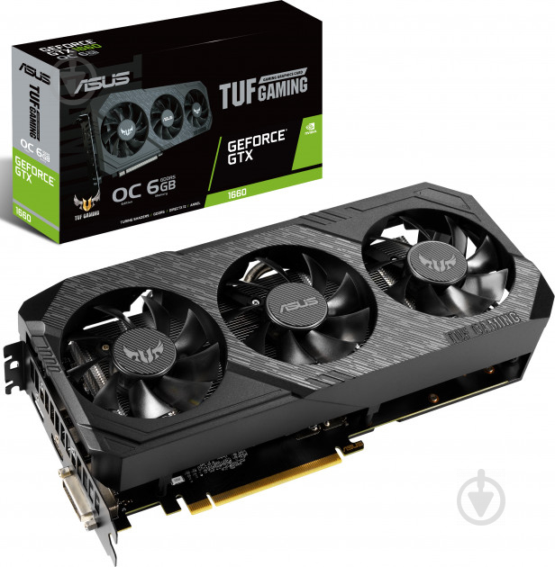 Видеокарта Asus GeForce GTX 1660 6GB GDDR5 192bit (TUF 3-GTX1660-O6G-GAMING) - фото 1