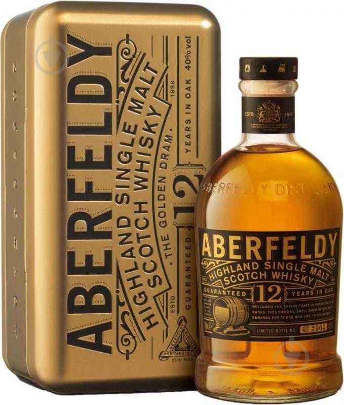 Віскі Aberfeldy The Golden Dram 12 років в п/у 0,7 л - фото 1