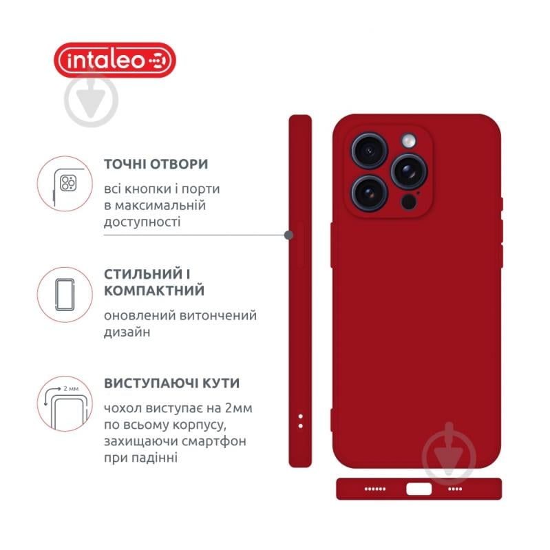 Чехол Intaleo SoftShell для Apple iPhone 15 Pro Max red (1283126585395) - фото 4