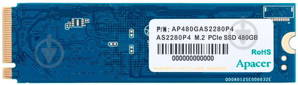 SSD-накопитель Apacer AS2280P4 480GB M.2 PCI Express 3.0 x4 3D NAND (AP480GAS2280P4-1) - фото 2