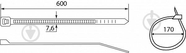Стяжка Аско-Укрем CHS 600х8 черный - фото 3
