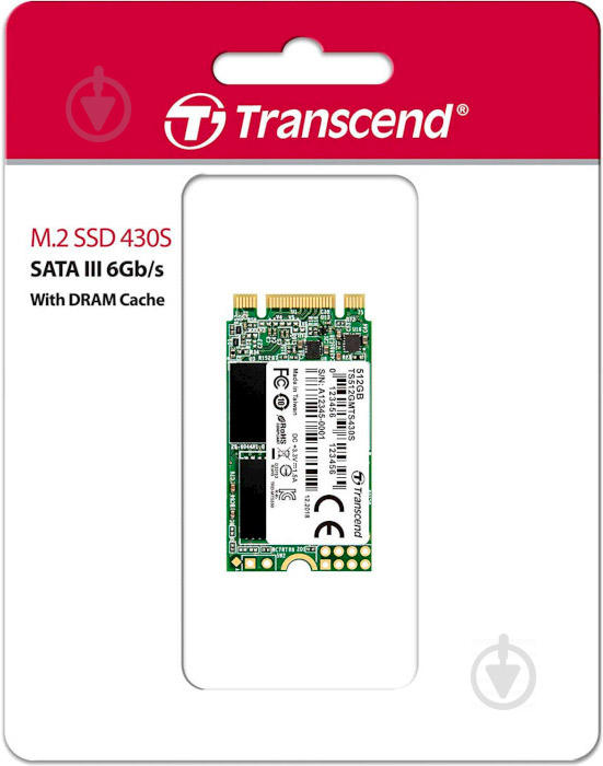 SSD-накопичувач Transcend MTS430S 512GB M.2 SATA III 3D NAND (TS512GMTS430S) - фото 4