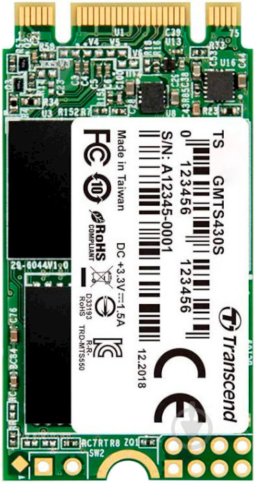 SSD-накопичувач Transcend MTS430S 512GB M.2 SATA III 3D NAND (TS512GMTS430S) - фото 1