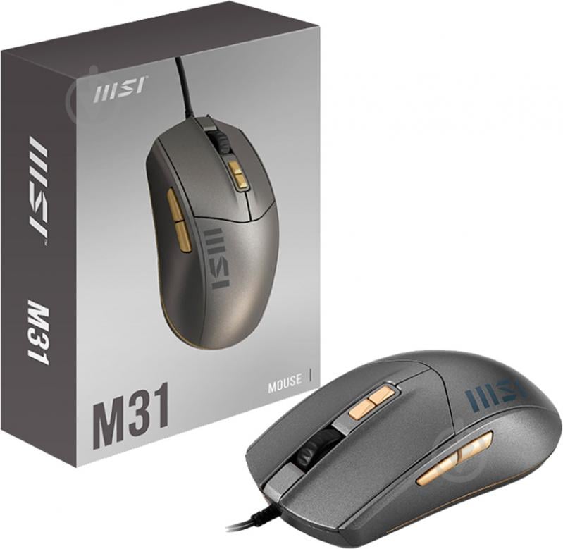 Мышь MSI USB OPTICAL grey (M31) - фото 5