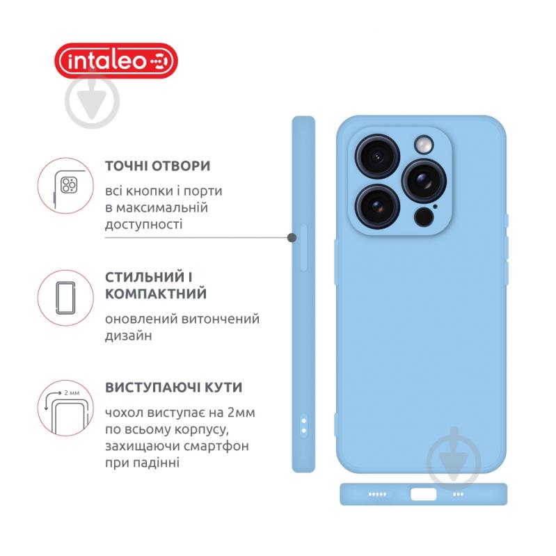 Чехол Intaleo SoftShell для Apple iPhone 15 Pro light blue (1283126585326) - фото 4
