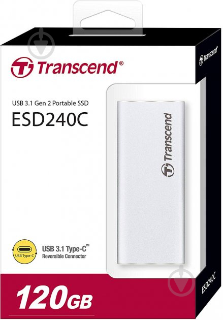 SSD-накопичувач Transcend 120GB Portable USB Type-C TLC (TS120GESD240C) - фото 7