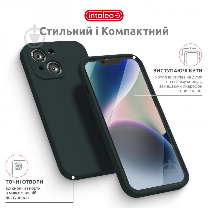 Чехол Intaleo SoftShell для Apple iPhone 14 dark green (1283126557675) - фото 4