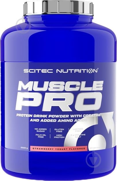 Протеин Scitec Nutrition Muscle Pro клубника 2500 г - фото 1