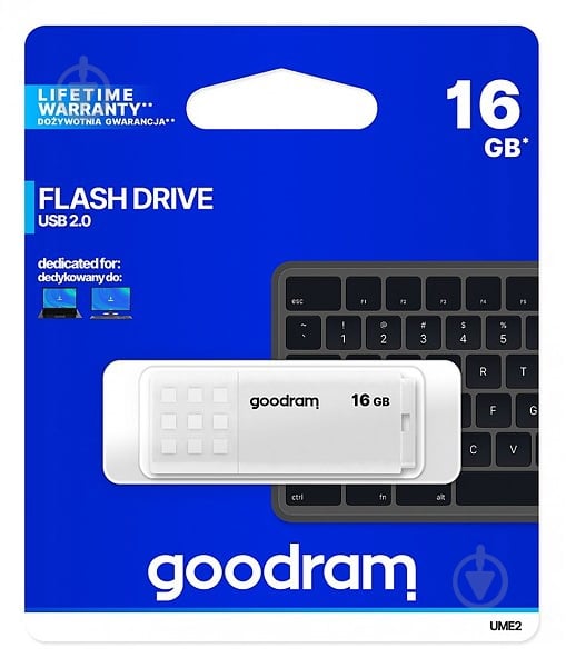 Флеш-память USB Goodram UME2 16 ГБ USB 2.0 white (UME2-0160W0R11) - фото 5