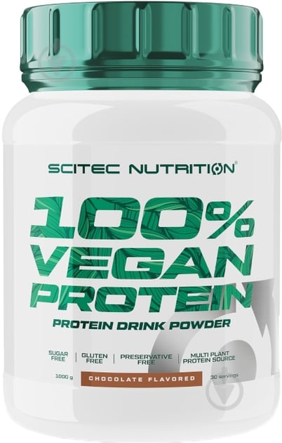 Протеин Scitec Nutrition Vegan Protein шоколадный 1000 г - фото 1