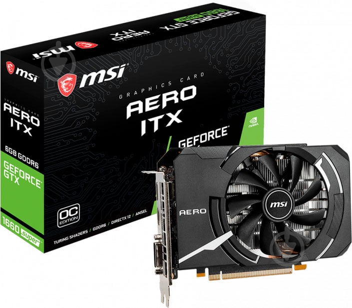 Видеокарта MSI GeForce GTX 1660 Super Aero OC 4GB GDDR6 192bit (GTX 1660 SUPER AERO ITX) - фото 1