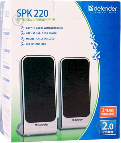 Акустична система Defender SPK-220/225 2.0 black - фото 4