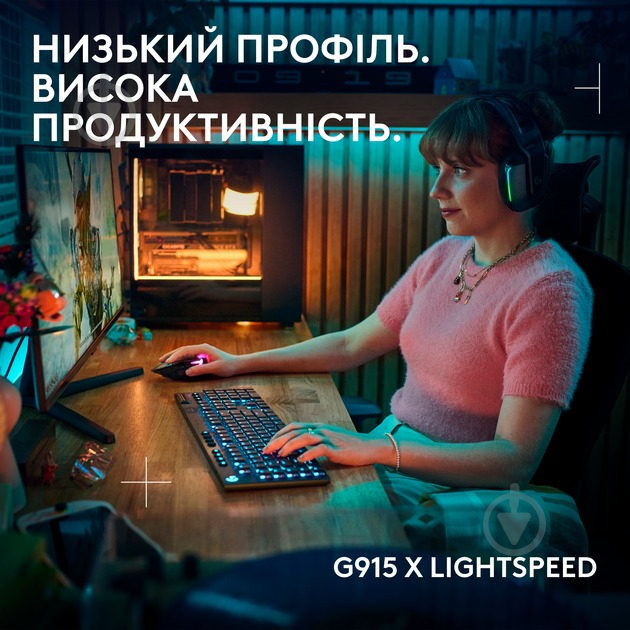 Клавиатура игровая Logitech G915 X LIGHTSPEED Wireless Tactile (L920-012676) black - фото 2