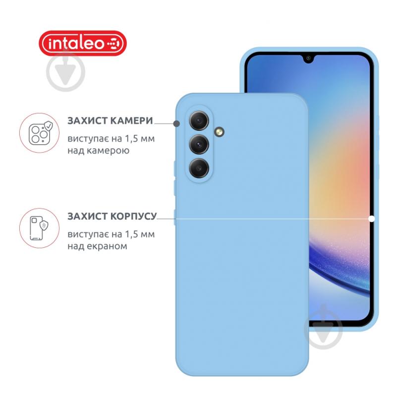 Чехол Intaleo SoftShell для Samsung Galaxy A34 5G голубой - фото 3